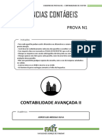 Prova de Contabilidade de Custos