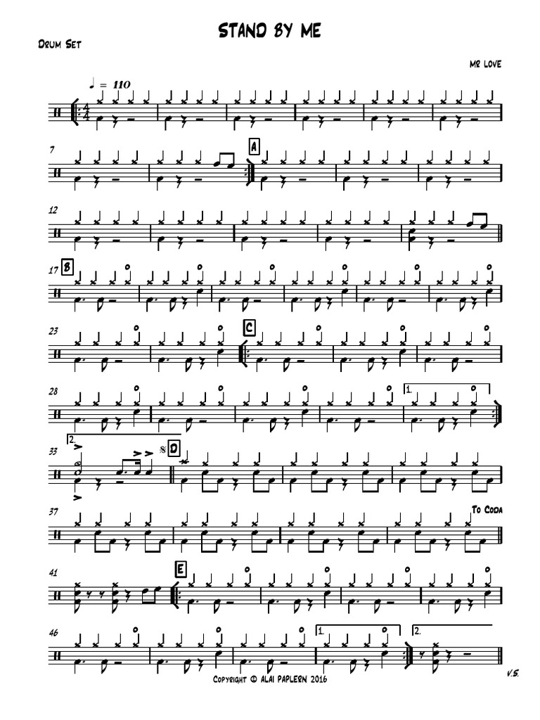 Stand by Me Drum Set PDF Échecs