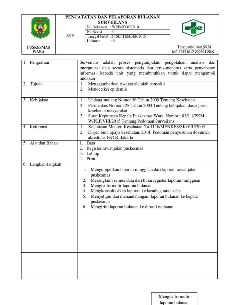 Spo Pembuatan Laporan Bulanan Docx