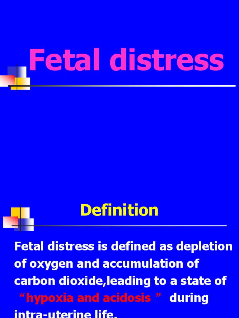 Fetal Distress Fetus Hypoxia Medical