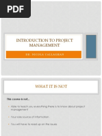 Introduction To Project Management