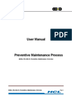 User Manual for Preventive Maintenance Process