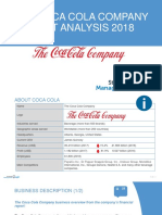 The Coca Cola Company Swot Analysis 2018