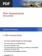 Risk Assessments: School of Physics