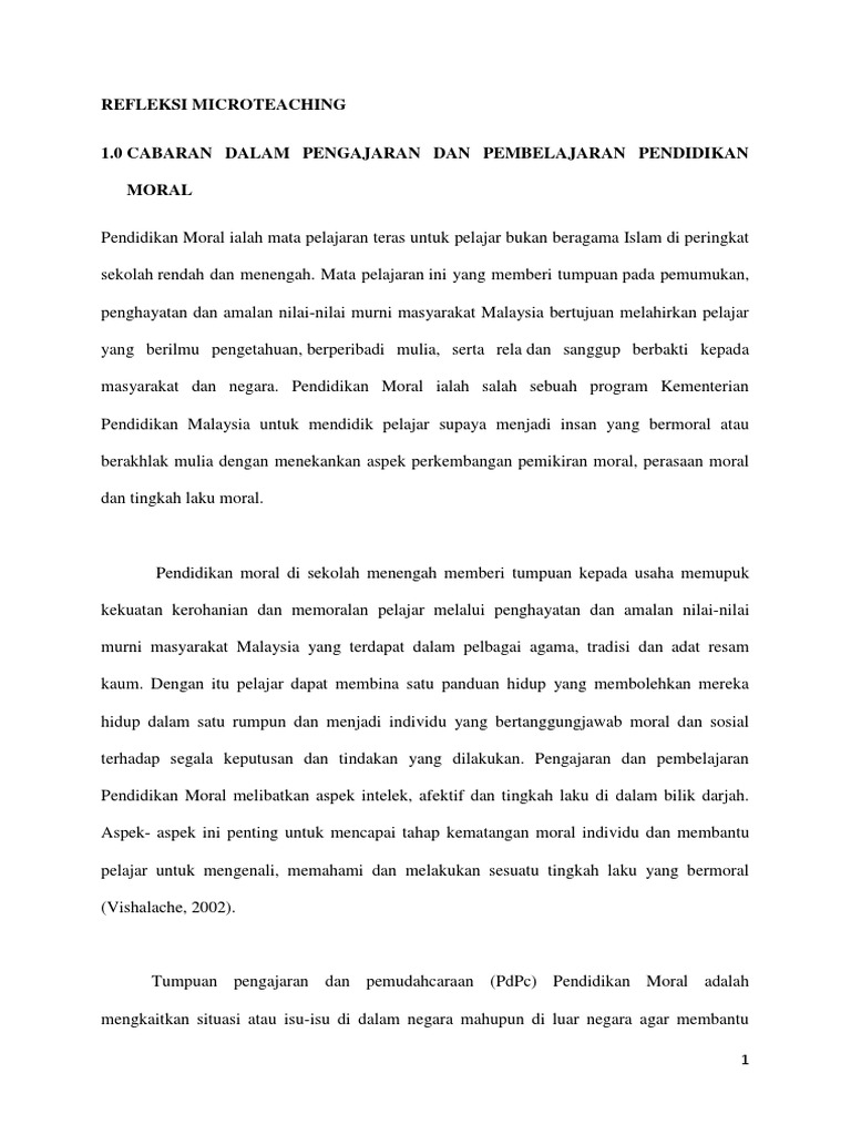 Refleksi Microteaching Zubir Pdf