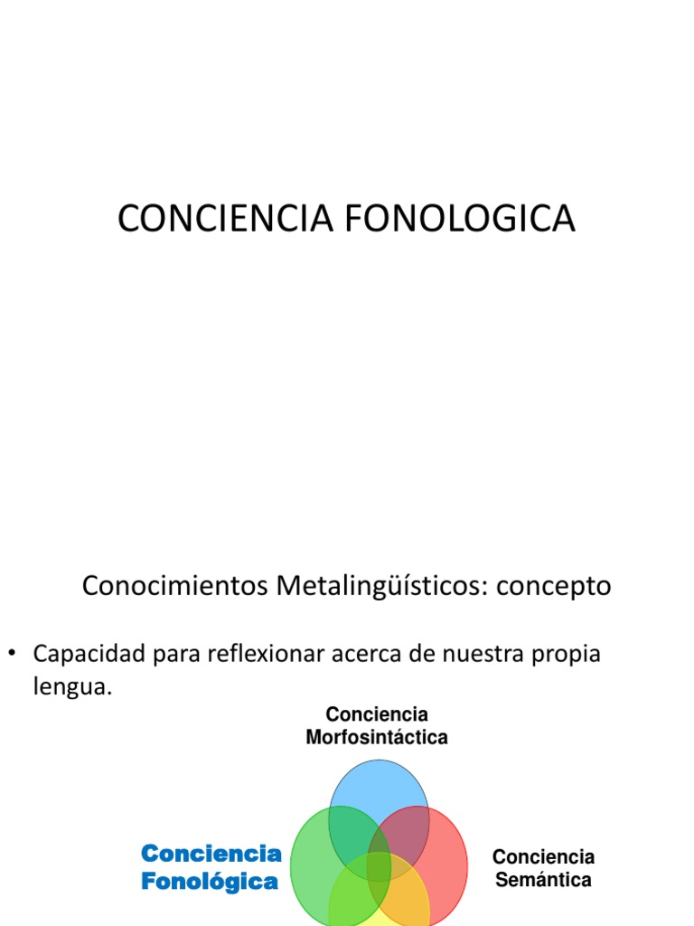 Desarrollo de la Conciencia Fonológica | PDF | Palabra | Sílaba
