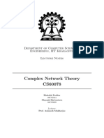 Complex Network Theory CS60078: Department of Computer Science & Engineering, IIT Kharagpur