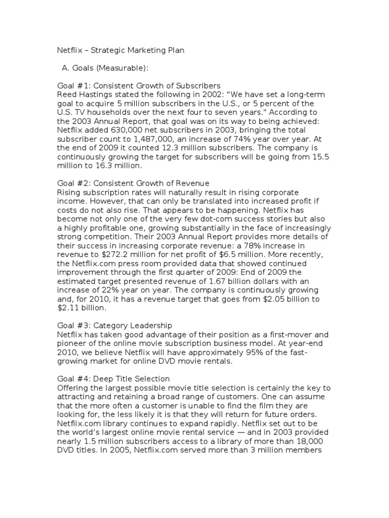 Communications plan netflix essay example picture