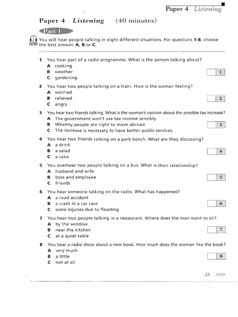 Fce Listening Test 1 Pdf Pdf