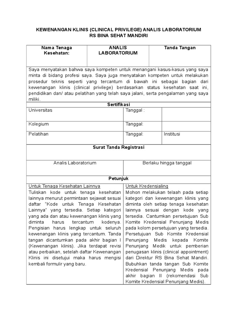 RKK Analis Kesehatan | PDF | Sains & Matematika