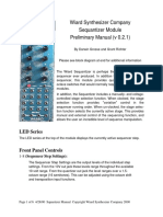 Wiard Synthesizer Company Sequantizer Module Preliminary Manual (V 0.2.1)