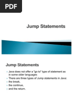 Jump Statements