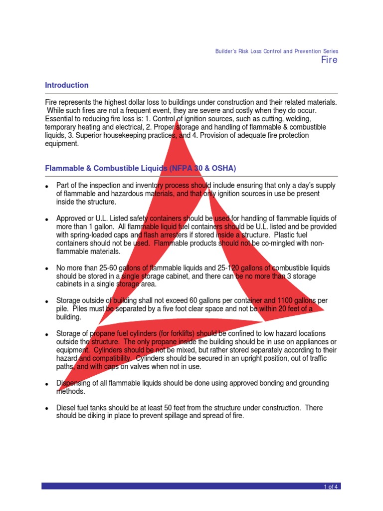 Fire Safety Guidelines for Construction | PDF | Fires | Fire Sprinkler ...