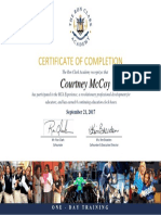 Certificate of Completion: Courtney Mccoy