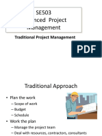 Traditional Project Management Advanced Project Management Lecture Slides