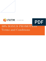 30% Bonus Promotion Terms and Conditions