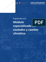 Módulo Especializado en Ciudades y Cambio Climático - Programa Del Curso PDF