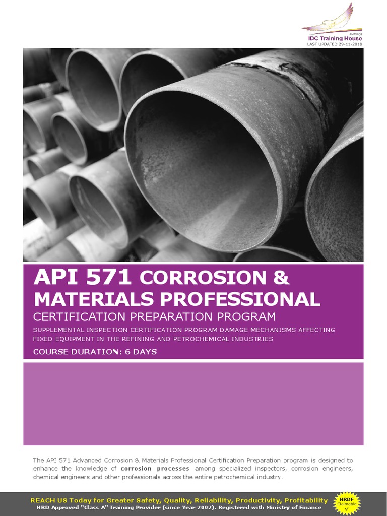 API 571 Certification Prep Course | PDF | Corrosion | Fracture