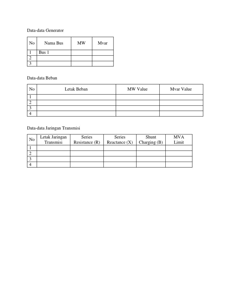 Power System Data Generator Template | PDF | Computers