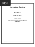 Operating System: Digital Notes by