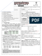 Apostila de Matrizes (8 Páginas, 40 Questões, Com Gabarito) PDF