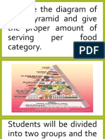Analyze The Diagram of Food Pyramid and Give The Proper Amount of Serving Per Food Category