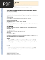 NIH Public Access: Action and Language Mechanisms in The Brain: Data, Models and Neuroinformatics