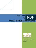 Project Management: Trainee Guide Module 2 Project Proposals