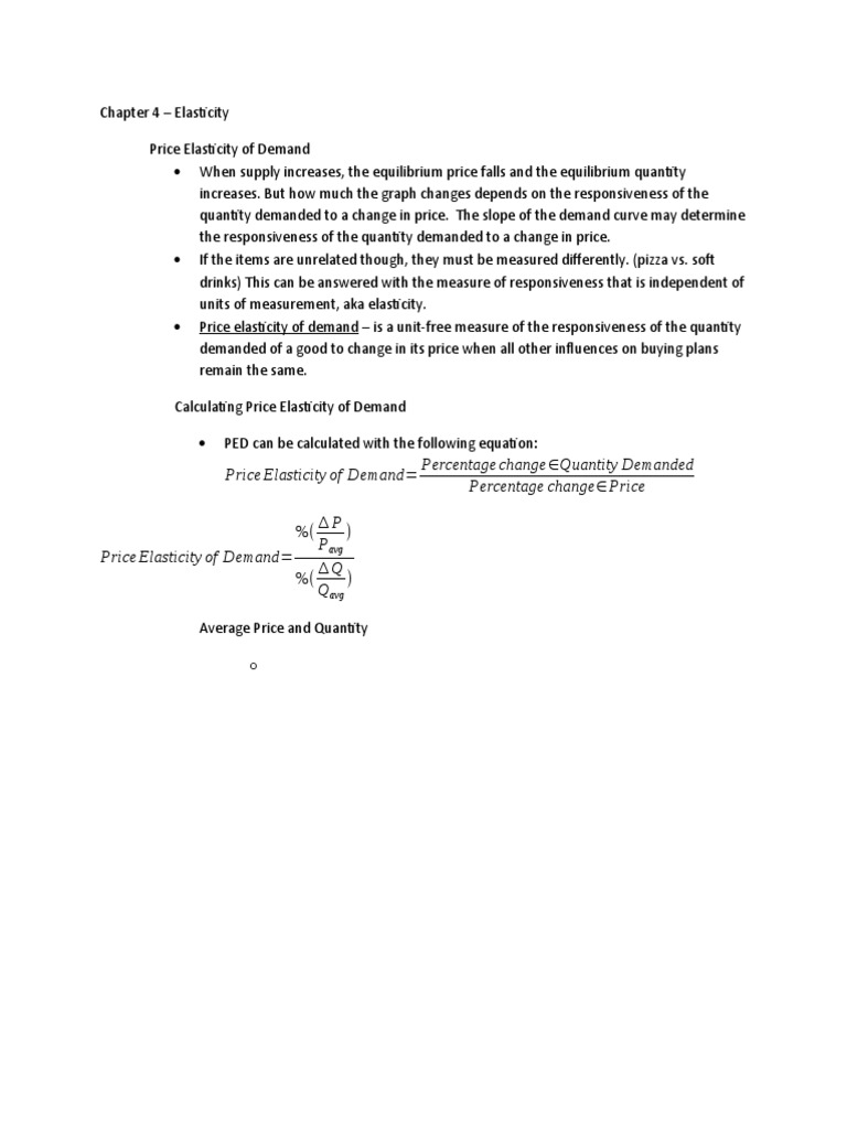 Chapter 4 - Elasticity | PDF