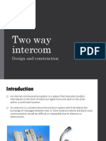 Two Way Intercom: Design and Construction