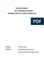 Kertas Kerja Tanaman Sayuran 2013