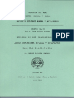 Geología - Cuadrangulo de Jaquí (31ñ), Coracora (31o), Chala (32ñ) y Cháparra (32o),1980