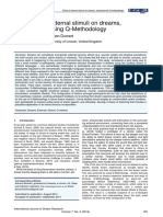 The Effect of External Stimuli On Dreams, As Assessed Using Q-Methodology