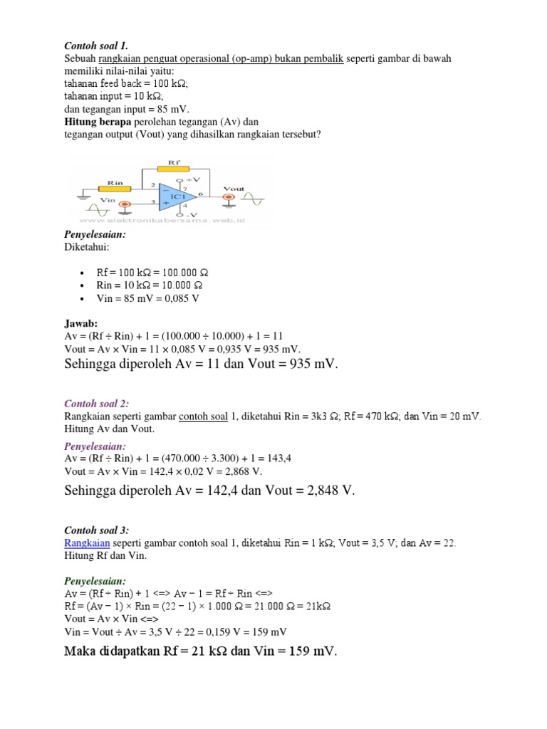 Contoh Soal 1 Opamp