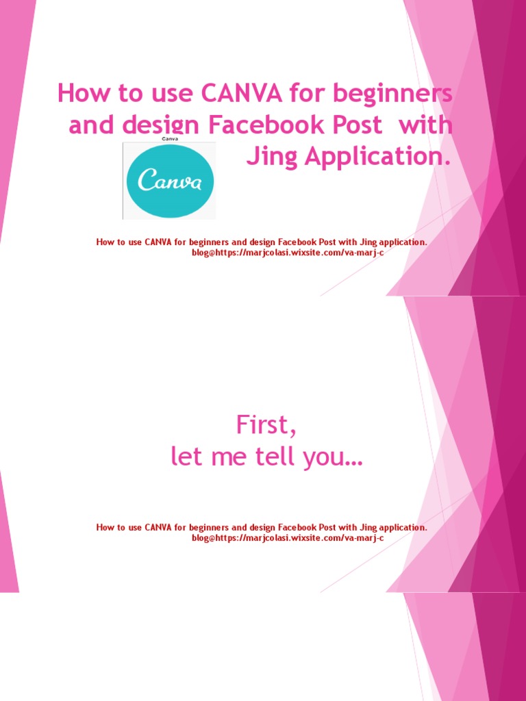Canva Tutorial For Beginner | PDF | Graphic Design | Facebook