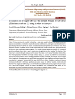 Evaluation of drought tolerance in mutant Kenyan bread wheat (Triticum aestivum L.) using in vitro techniques