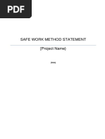 UCHA SWMS Safe Work Method Statement Excavation