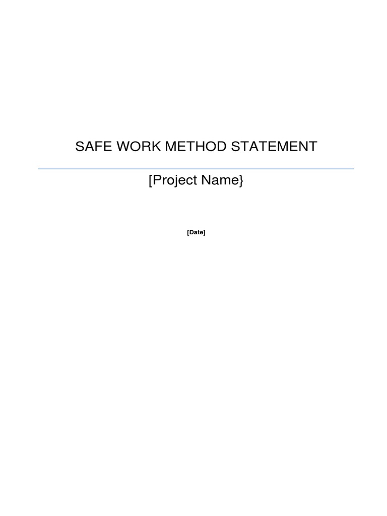 Excavation Safety Work Method Statement | PDF | Occupational Safety And ...