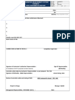 NCR - Non Conformance Report Format