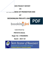 Bookingjin Private Limited: Effectiveness of Promotion MIX AT