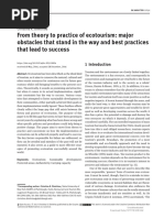 From Theory To Practice of Ecotourism: Major Obstacles That Stand in The Way and Best Practices That Lead To Success