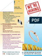 Chemical Technician (TK) : Pt. Untung Bersama Sejahtera