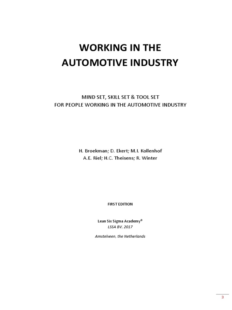 Work In Automotive Industry Pdf Pdf Product Lifecycle