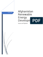 Afghanistan Renewable Energy Development Issues and Options