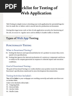 Web Testing Guidelines