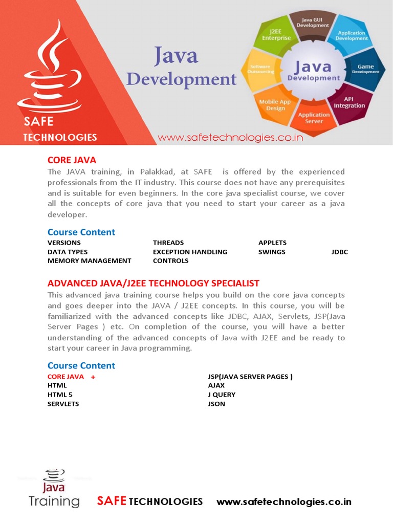 JAVA Syllabus PDF | Download Free PDF | Java Server Pages | Java ...