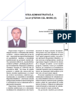 Activitatea Administrativa A Domnitorului Stefan Cel Mare PDF