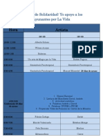 Cronograma Jornada de Solidaridad