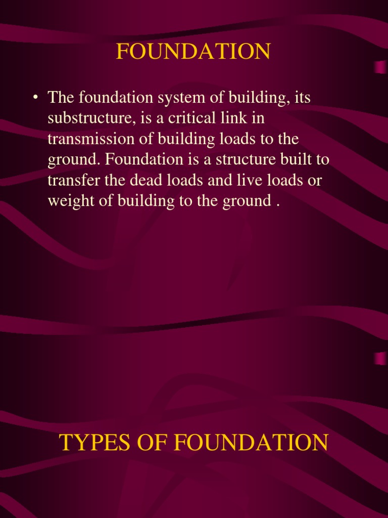 Types of Foundation PDF Deep Foundation Foundation (Engineering)