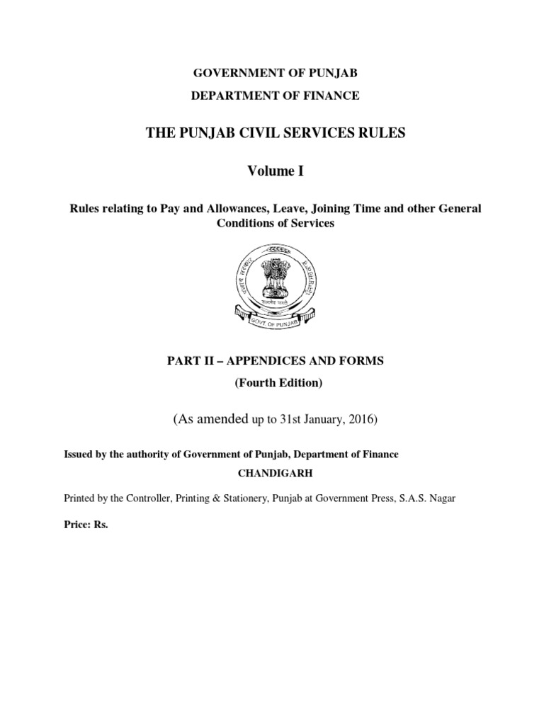 Civil Service Rules Volume 1 Part 2 PDF PDF U.S. State Government